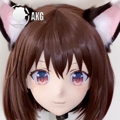 (AL261)Customize Character! Female/Girl Resin Full/Half Head With Lock Anime Cosplay Japanese Animego Kigurumi Mask