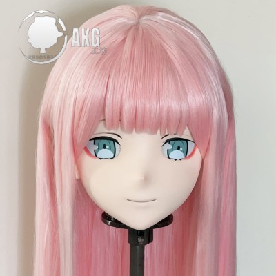 (AL265)Customize Character! Female/Girl Resin Full/Half Head With Lock Anime Cosplay Japanese Animego Kigurumi Mask