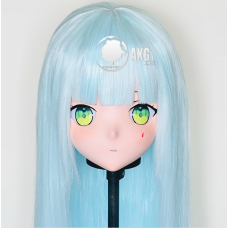 (AL112)Customize Character! Female/Girl Resin Full/Half Head With Lock Anime Cosplay Japanese Animego Kigurumi Mask