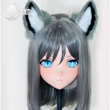 (AL118)Customize Character! Female/Girl Resin Full/Half Head With Lock Anime Cosplay Japanese Animego Kigurumi Mask
