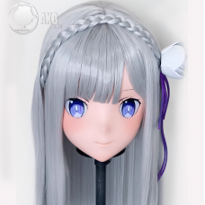 (AL122)Customize Character! Female/Girl Resin Full/Half Head With Lock Anime Cosplay Japanese Animego Kigurumi Mask