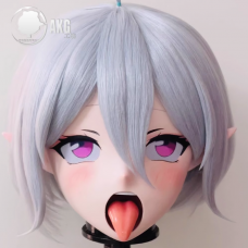 (AL192)Customize Character! Female/Girl Resin Full/Half Head With Lock Anime Cosplay Japanese Animego Kigurumi Mask