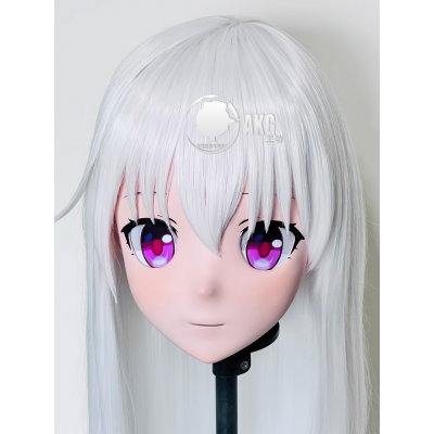 (AL92)Customize Character! Female/Girl Resin Full/Half Head With Lock Anime Cosplay Japanese Animego Kigurumi Mask