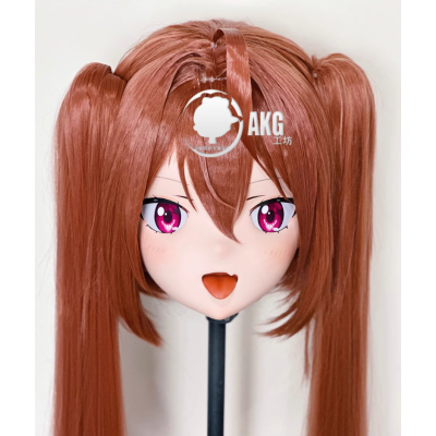 (AL97)Customize Character! Female/Girl Resin Full/Half Head With Lock Anime Cosplay Japanese Animego Kigurumi Mask