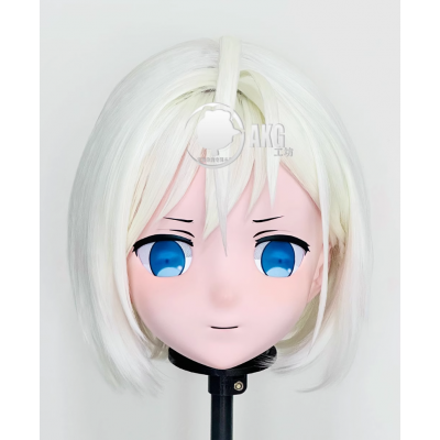 (AL98)Customize Character! Female/Girl Resin Full/Half Head With Lock Anime Cosplay Japanese Animego Kigurumi Mask