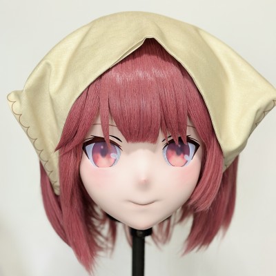 (AL223)Customize Character! Female/Girl Resin Full/Half Head With Lock Anime Cosplay Japanese Animego Kigurumi Mask