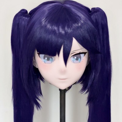 (AL222)Customize Character! Female/Girl Resin Full/Half Head With Lock Anime Cosplay Japanese Animego Kigurumi Mask