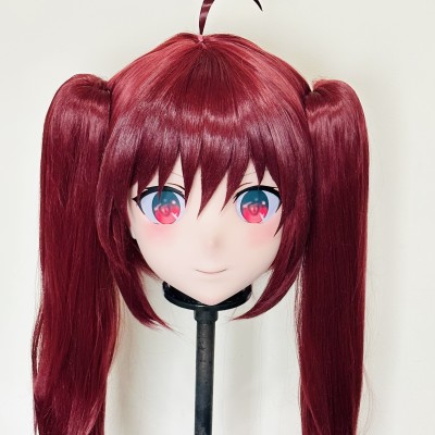 (AL221)Customize Character! Female/Girl Resin Full/Half Head With Lock Anime Cosplay Japanese Animego Kigurumi Mask