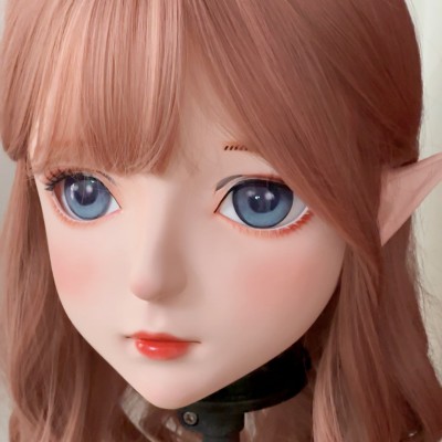 (AL229)Customize Character! Female/Girl Resin Full/Half Head With Lock Anime Cosplay Japanese Animego Kigurumi Mask