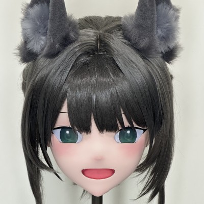 (AL216)Customize Character! Female/Girl Resin Full/Half Head With Lock Anime Cosplay Japanese Animego Kigurumi Mask