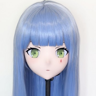 (AL218)Customize Character! Female/Girl Resin Full/Half Head With Lock Anime Cosplay Japanese Animego Kigurumi Mask