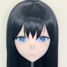 (AL215)Customize Character! Female/Girl Resin Full/Half Head With Lock Anime Cosplay Japanese Animego Kigurumi Mask