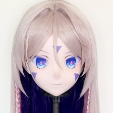 (AL242)Customize Character! Female/Girl Resin Full/Half Head With Lock Anime Cosplay Japanese Animego Kigurumi Mask