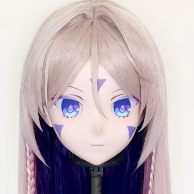 (AL242)Customize Character! Female/Girl Resin Full/Half Head With Lock Anime Cosplay Japanese Animego Kigurumi Mask