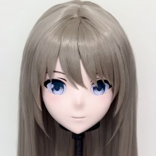 (AL214)Customize Character! Female/Girl Resin Full/Half Head With Lock Anime Cosplay Japanese Animego Kigurumi Mask