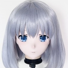 (AL230)Customize Character! Female/Girl Resin Full/Half Head With Lock Anime Cosplay Japanese Animego Kigurumi Mask