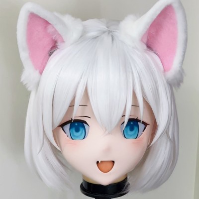 (AL236)Customize Character! Female/Girl Resin Full/Half Head With Lock Anime Cosplay Japanese Animego Kigurumi Mask
