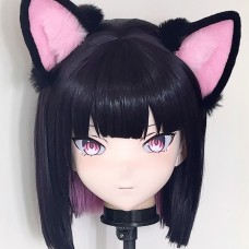 (AL231)Customize Character! Female/Girl Resin Full/Half Head With Lock Anime Cosplay Japanese Animego Kigurumi Mask