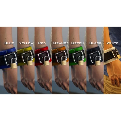 (RD1111)Luxury Customize Handmade 2mm Thickness Leather 4mm Thickness Neoprene Handcuffs Yellow Hand-wear Fetish Wear (RD1111)Luxury Customize Handmade 2mm Thickness Leather 4mm Thickness Neoprene Handcuffs Yellow Hand-wear Fetish Wear