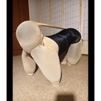 One hand K9 dog nylon pantyhose full body stockings sleeping bag mummy bondage  tights