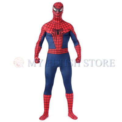 Full Body Blue and Red Spider-man Lycra Spandex Bodysuit Cosplay Zentai Suit Halloween Fancy Dress Costume Full Body Blue and Red Spider-man Lycra Spandex Bodysuit Cosplay Zentai Suit Halloween Fancy Dress Costume