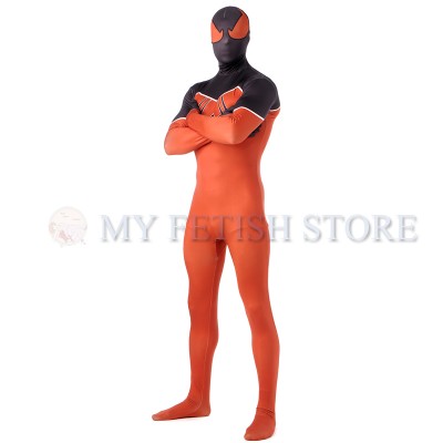 Full Body black and orange Spider-man Lycra Spandex Bodysuit Cosplay Zentai Suit Halloween Fancy Dress Costume Full Body black and orange Spider-man Lycra Spandex Bodysuit Cosplay Zentai Suit Halloween Fancy Dress Costume