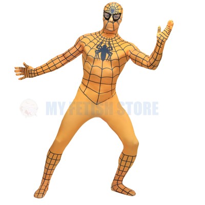 Full Body Orange Spider-man Lycra Spandex Bodysuit Cosplay Zentai Suit Halloween Fancy Dress Costume Full Body Orange Spider-man Lycra Spandex Bodysuit Cosplay Zentai Suit Halloween Fancy Dress Costume