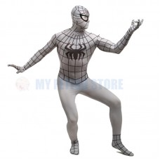 Full Body gray Spider-man Lycra Spandex Bodysuit Cosplay Zentai Suit Halloween Fancy Dress Costume Full Body gray Spider-man Lycra Spandex Bodysuit Cosplay Zentai Suit Halloween Fancy Dress Costume