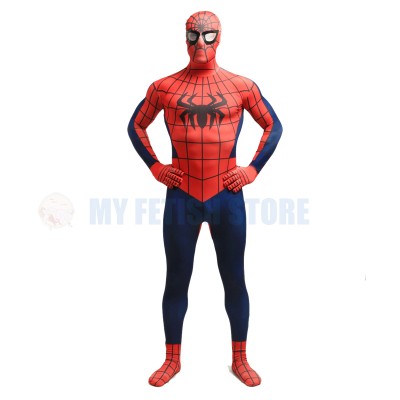 Full Body Red and navy blue Spider-man Lycra Spandex Bodysuit Cosplay Zentai Suit Halloween Fancy Dress Costume Full Body Red and navy blue Spider-man Lycra Spandex Bodysuit Cosplay Zentai Suit Halloween Fancy Dress Costume