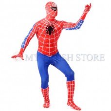 Full Body red and blue Spider-man Lycra Spandex Bodysuit Cosplay Zentai Suit Halloween Fancy Dress Costume Full Body red and blue Spider-man Lycra Spandex Bodysuit Cosplay Zentai Suit Halloween Fancy Dress Costume