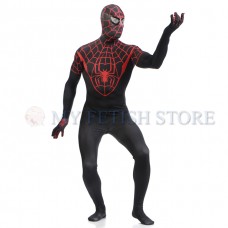 Full Body black and red Spider-man Lycra Spandex Bodysuit Cosplay Zentai Suit Halloween Fancy Dress Costume Full Body black and red Spider-man Lycra Spandex Bodysuit Cosplay Zentai Suit Halloween Fancy Dress Costume
