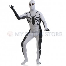 a1Full Body white and black Spider-man Lycra Spandex Bodysuit Cosplay Zentai Suit Halloween Fancy Dress Costume a1Full Body white and black Spider-man Lycra Spandex Bodysuit Cosplay Zentai Suit Halloween Fancy Dress Costume