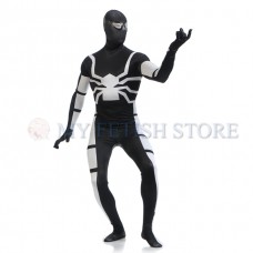 a1Full Body black and White Spider-man Lycra Spandex Bodysuit Cosplay Zentai Suit Halloween Fancy Dress Costume a1Full Body black and White Spider-man Lycra Spandex Bodysuit Cosplay Zentai Suit Halloween Fancy Dress Costume