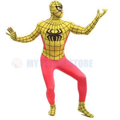 Full Body yellow and red Spider-man Lycra Spandex Bodysuit Cosplay Zentai Suit Halloween Fancy Dress Costume Full Body yellow and red Spider-man Lycra Spandex Bodysuit Cosplay Zentai Suit Halloween Fancy Dress Costume